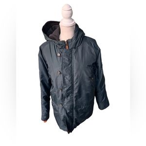 Roark Vintage hooded jacket Aztec fleece lining L